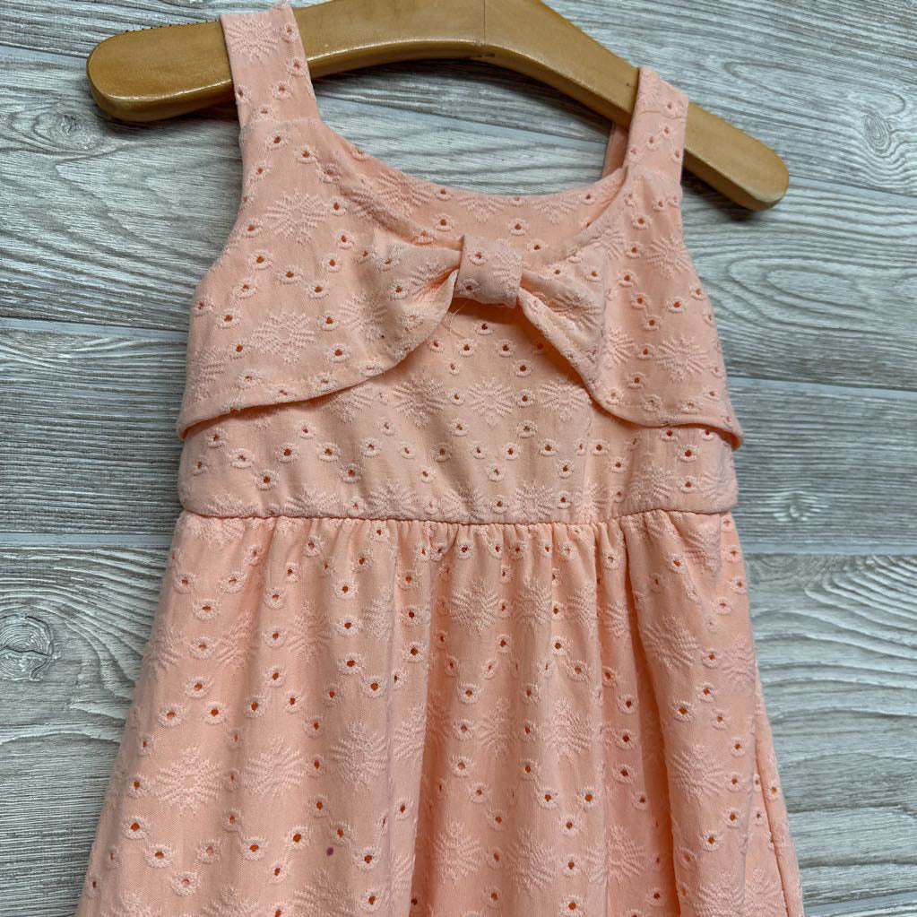 Eyelet Dress Flowers & Bow 2t