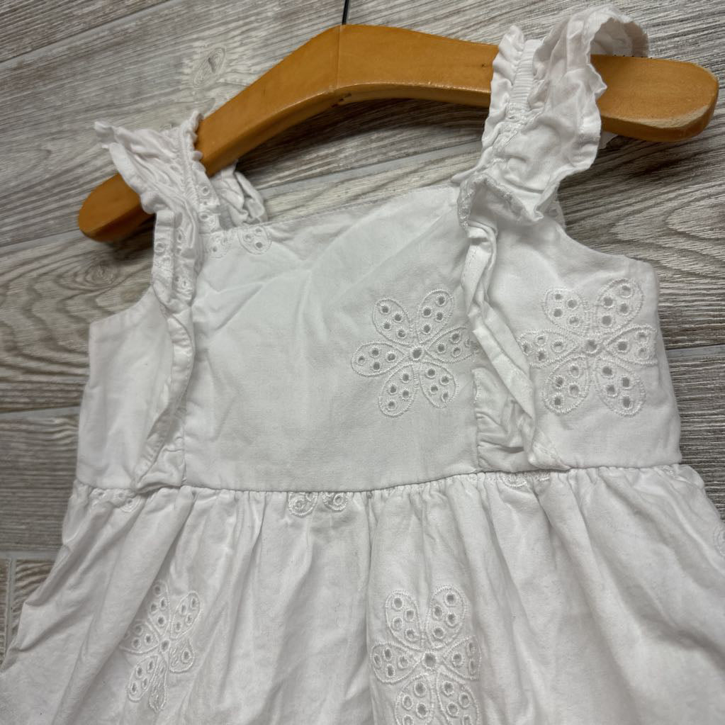 Flutter Sleeve Dress Eyelet Flowers 2t