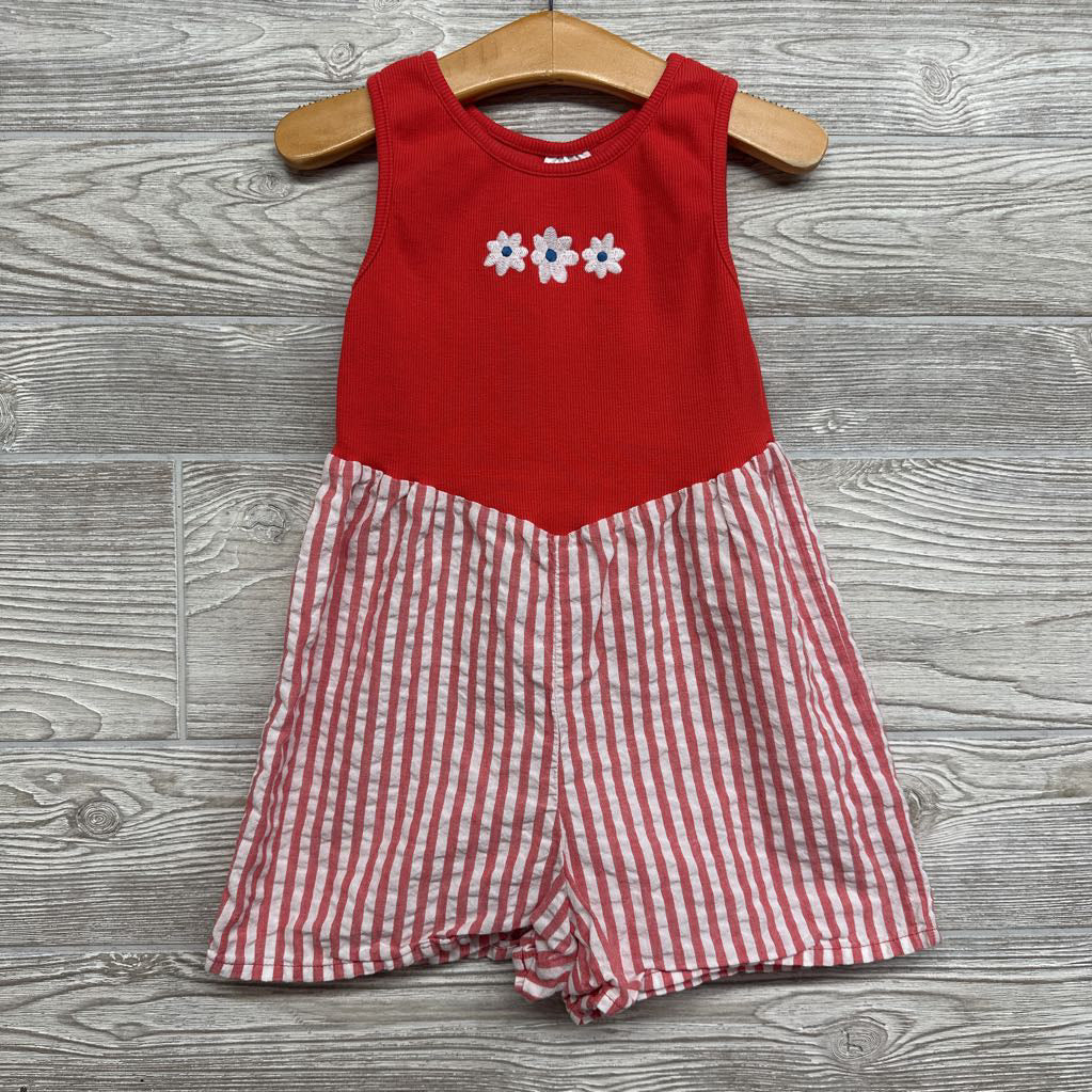 Tank Dress Flowers & Stripes 5t