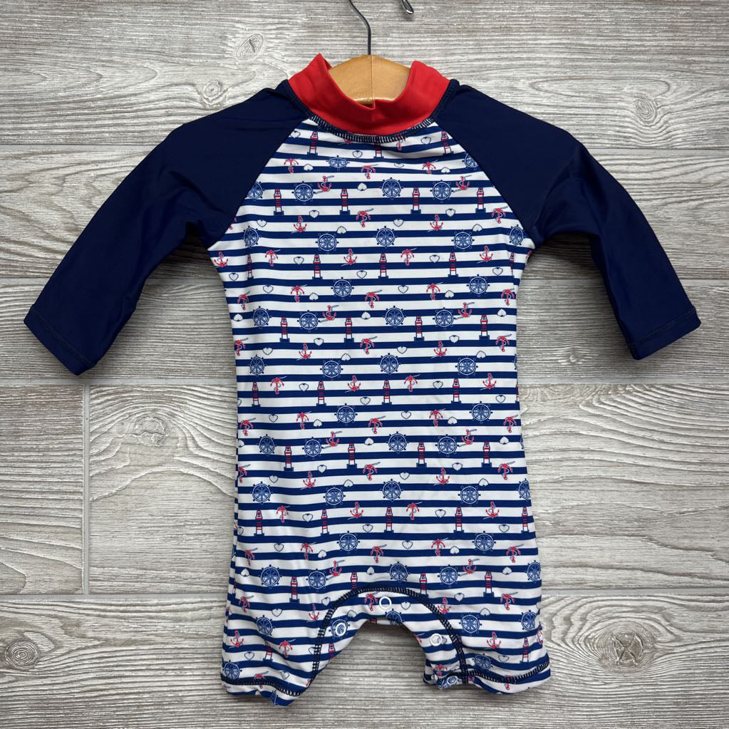 Rashguard Swim Outfit Stripes 9-12M