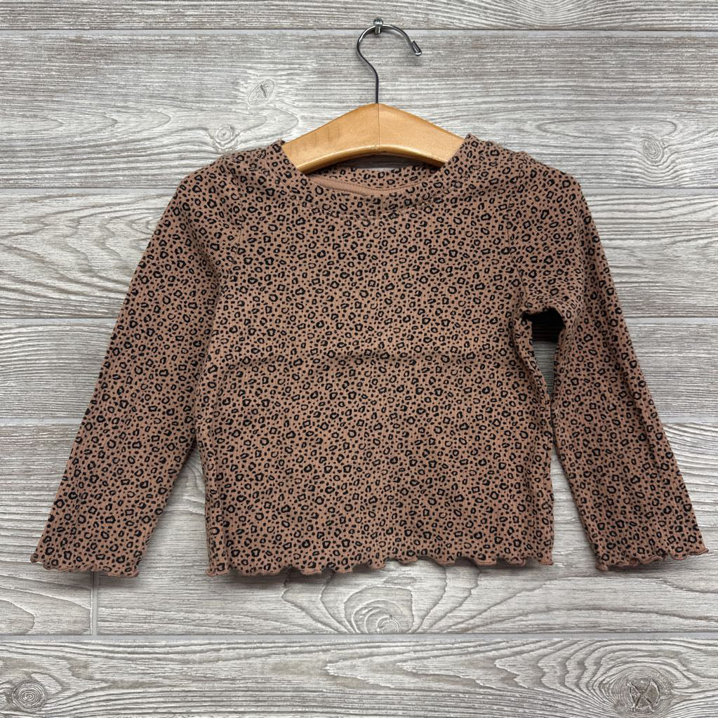 Lettuce Trim LS Shirt Animal Print 2t