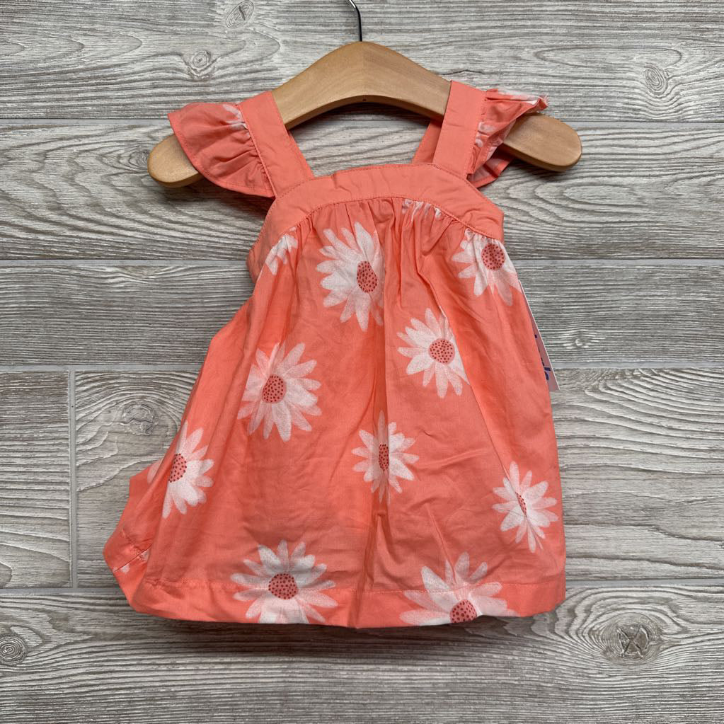 NEW Dress Bloomers & Hat Flowers 3M