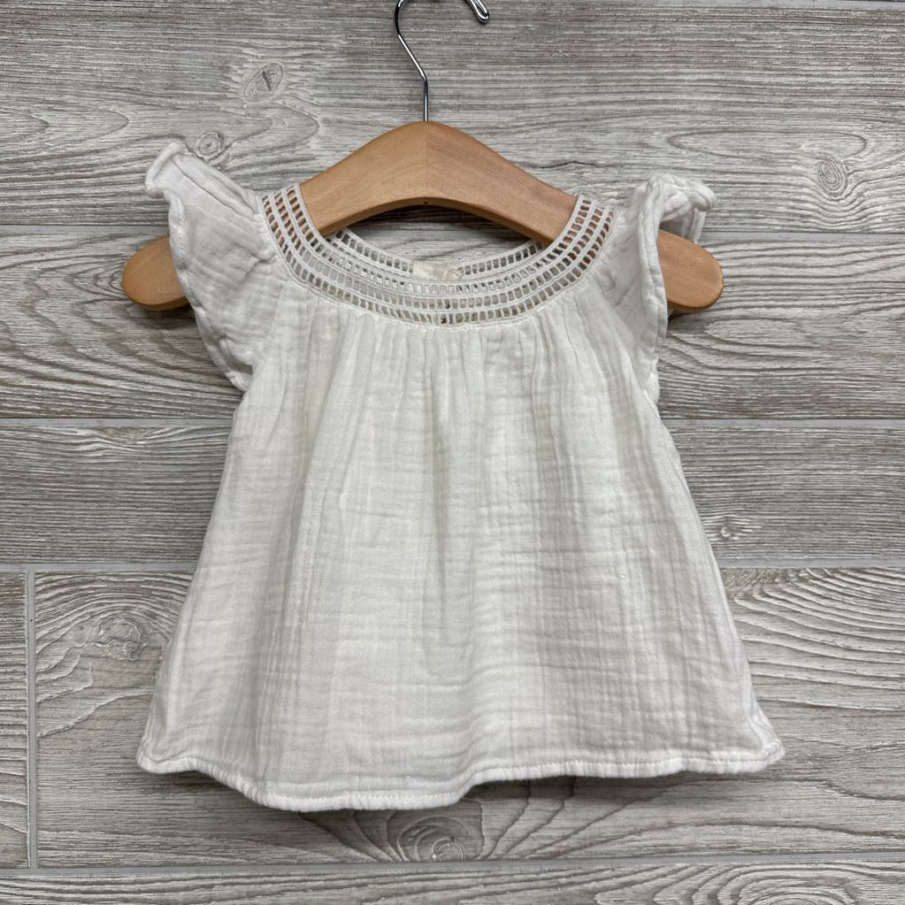 Flutter Sleeve Muslin Shirt 12-18M