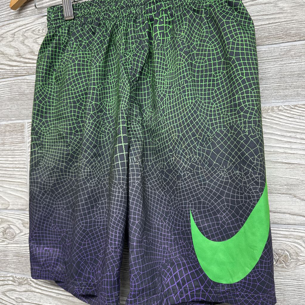 Swim Trunks Grid Print 14