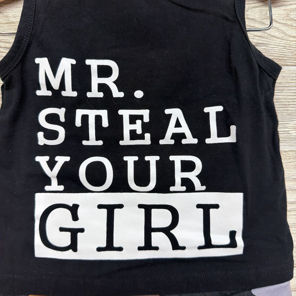 Tank Mr. Steal Your Girl & Camo Shorts 12M