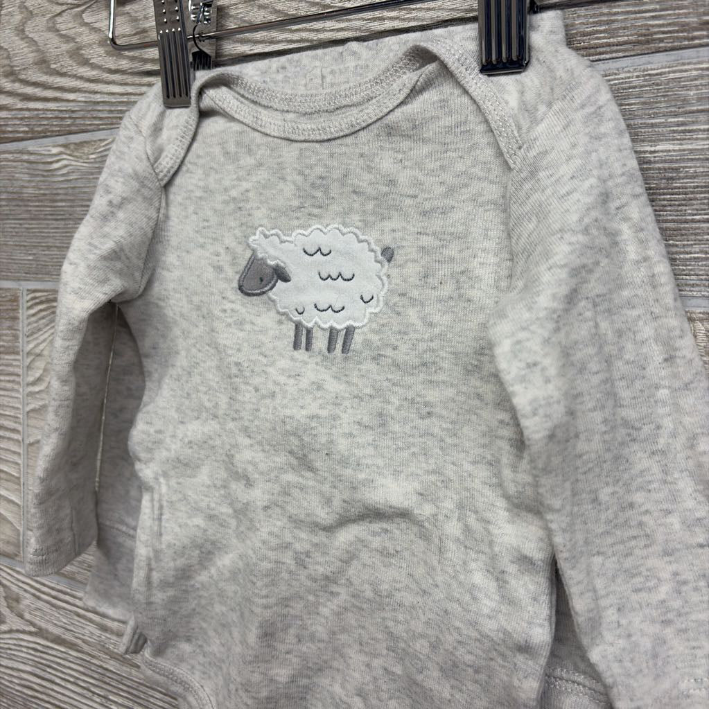 LS Shirt Sheep & Pants 0-3M
