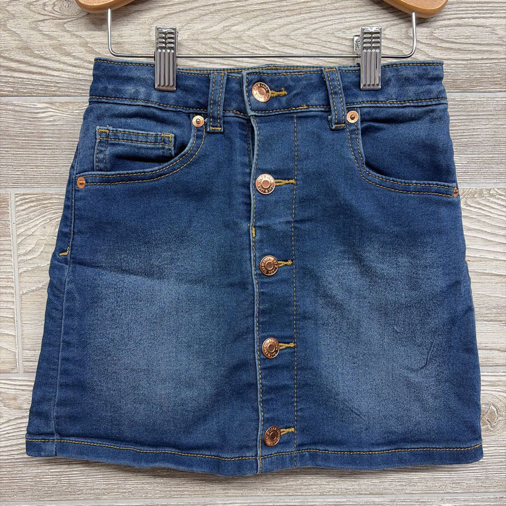 Stretch Denim Skirt Buttons 6-6X