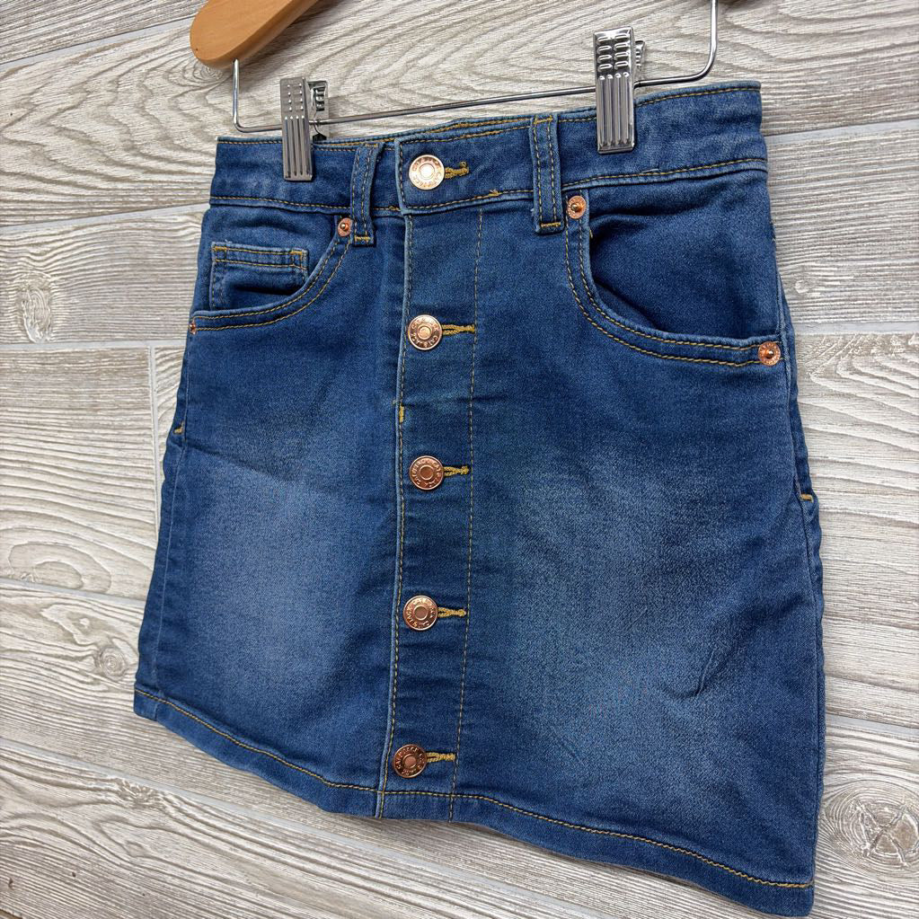 Stretch Denim Skirt Buttons 6-6X