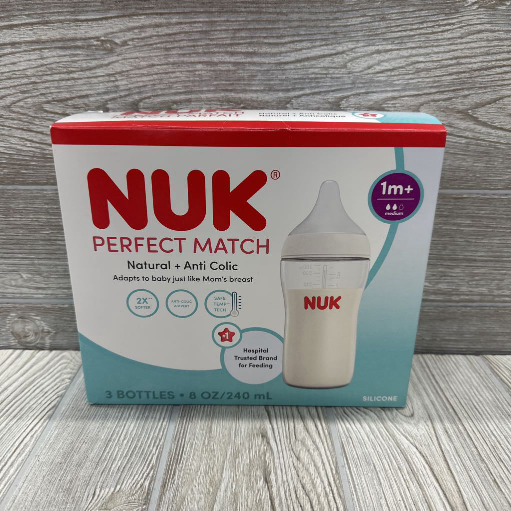 NEW 3 Pk Perfect Match Natura + Anti Colic Bottles