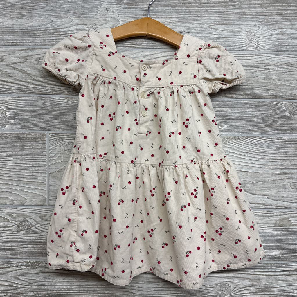 Cord Dress Berries 3T