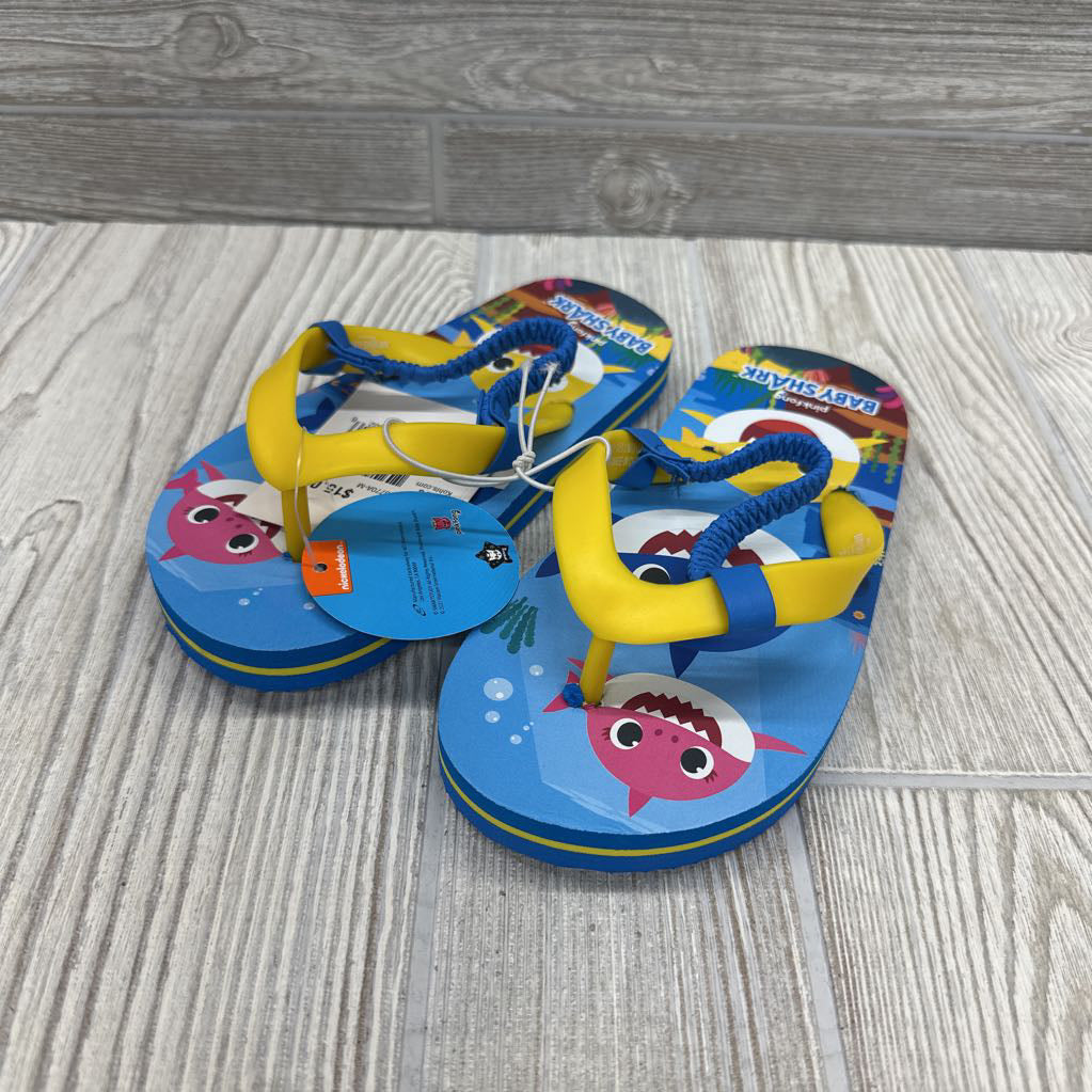 NEW Flip Flops Baby Shark 9c