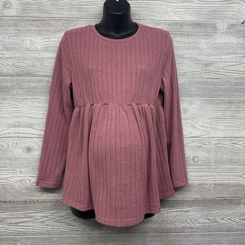 LS Ribbed Hacci Blouse Large