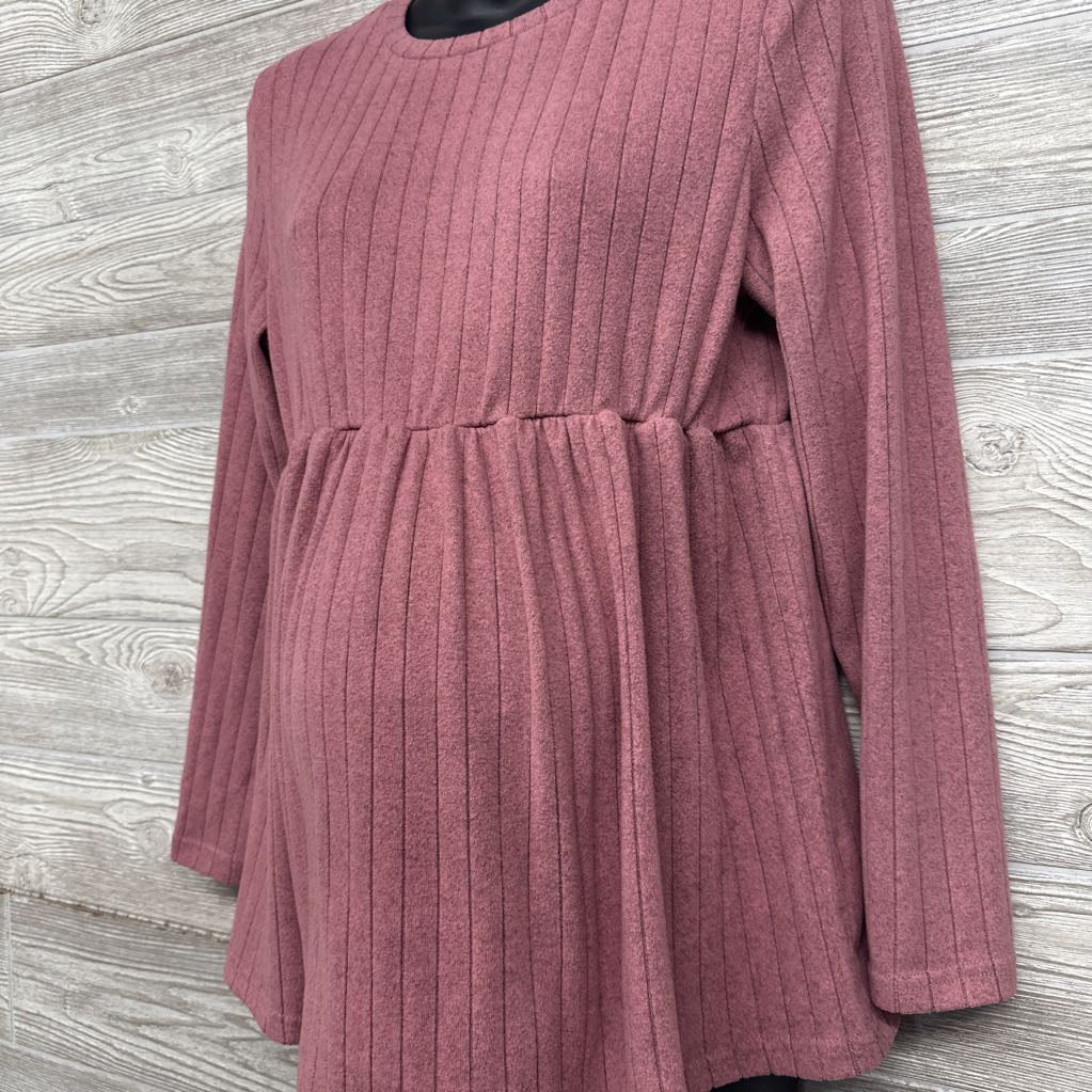 LS Ribbed Hacci Blouse Large