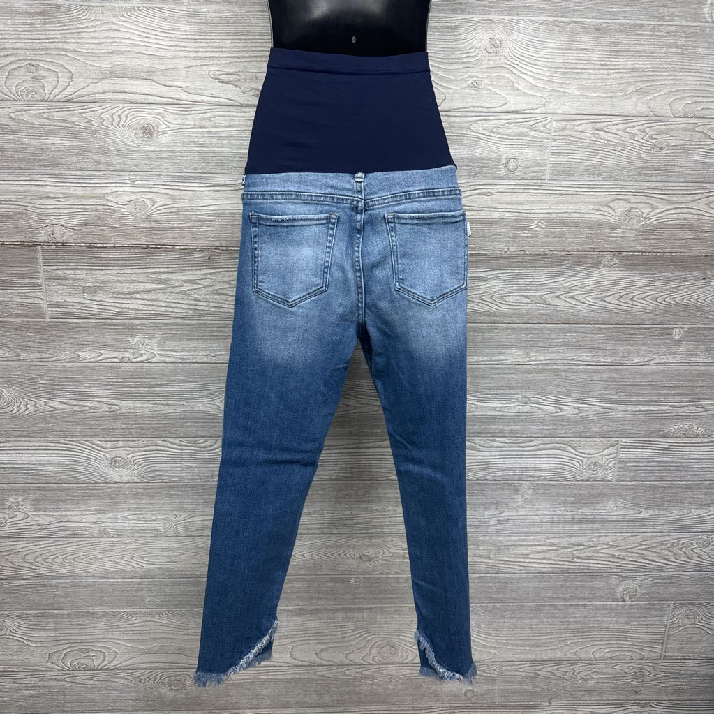 Full Panel Skinny Jeans Cross Over Frayed 29/Medium