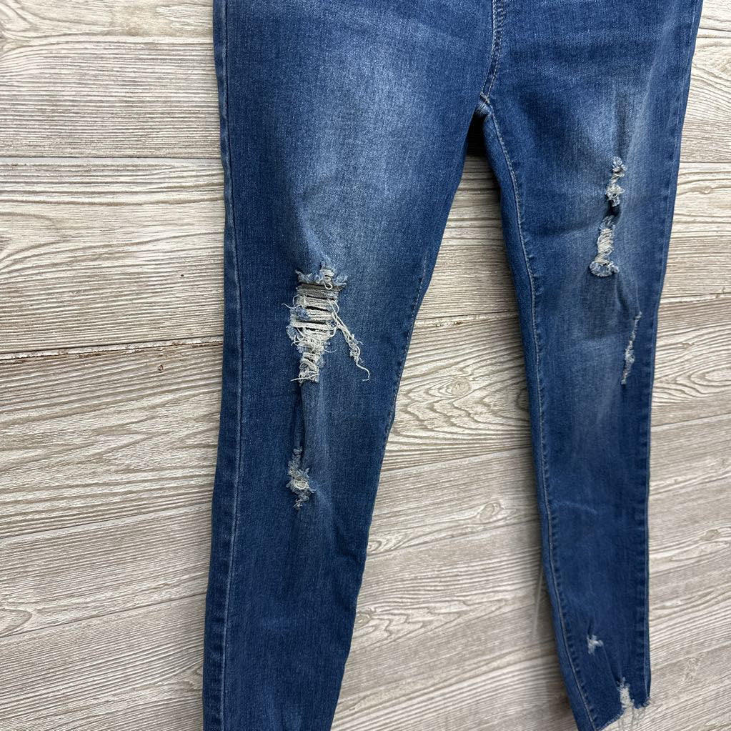 Full Panel Distressed Skinny Jeans Large