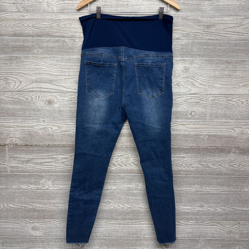 Full Panel Distressed Skinny Jeans Large