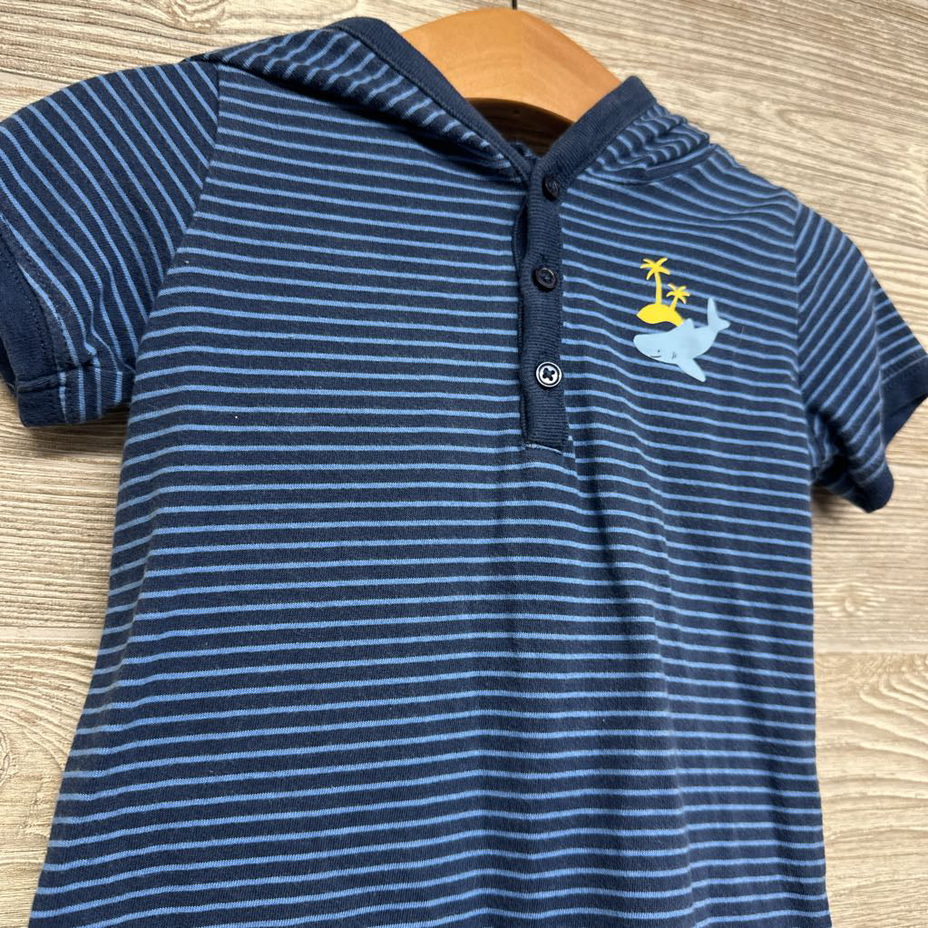 Shorty Romper W/ Hood Whale 18M
