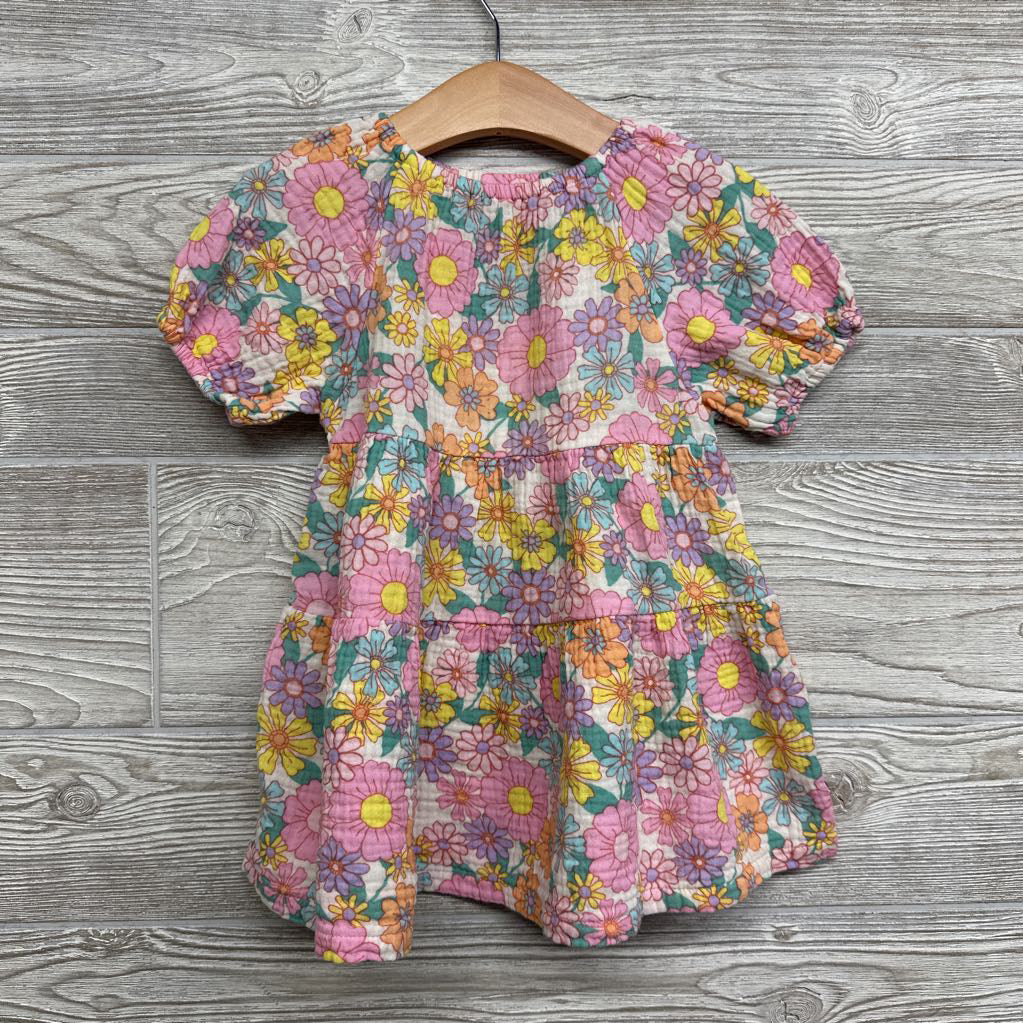 Muslin Dress Flowers 18M