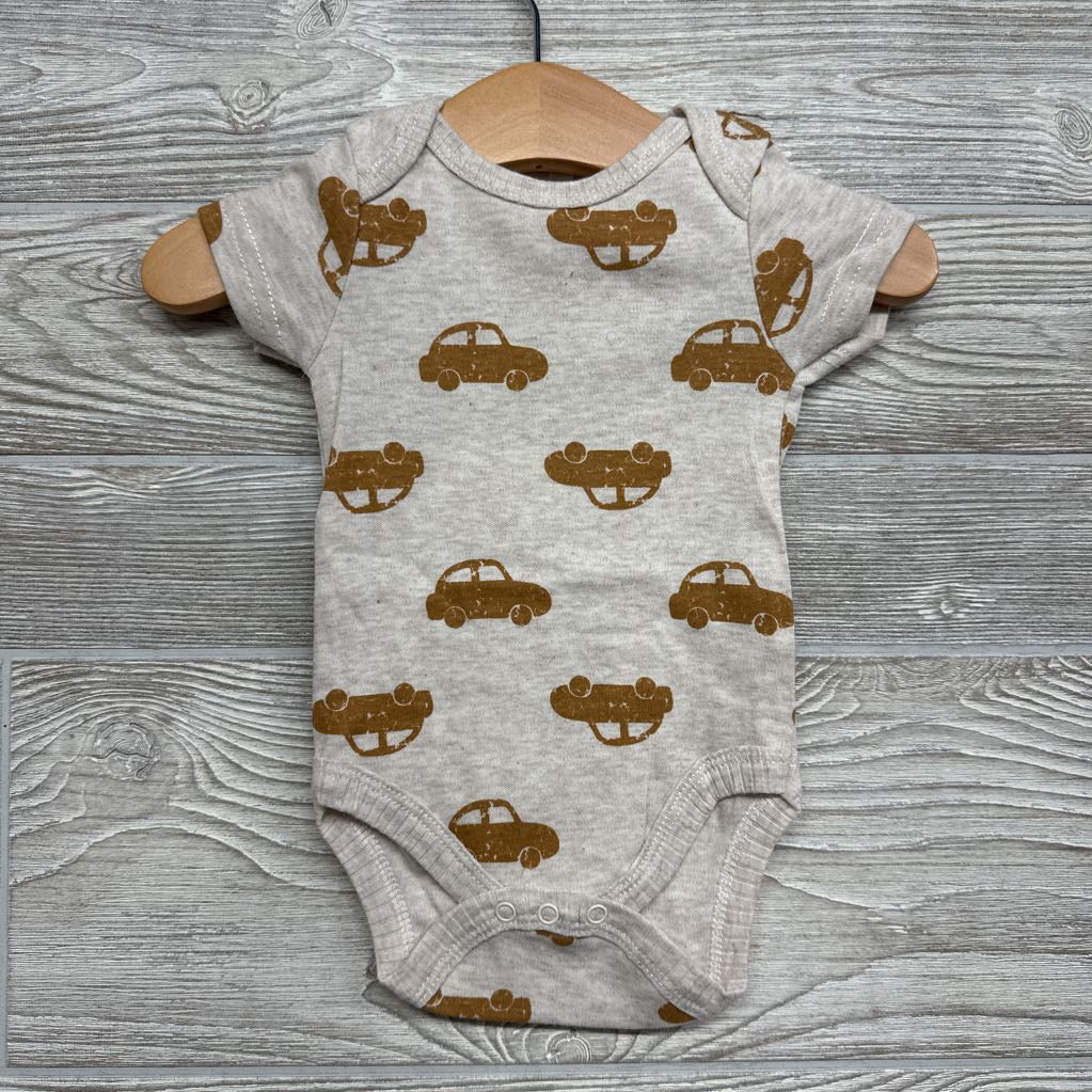 4 Pk Bodysuit Cars 0-3M