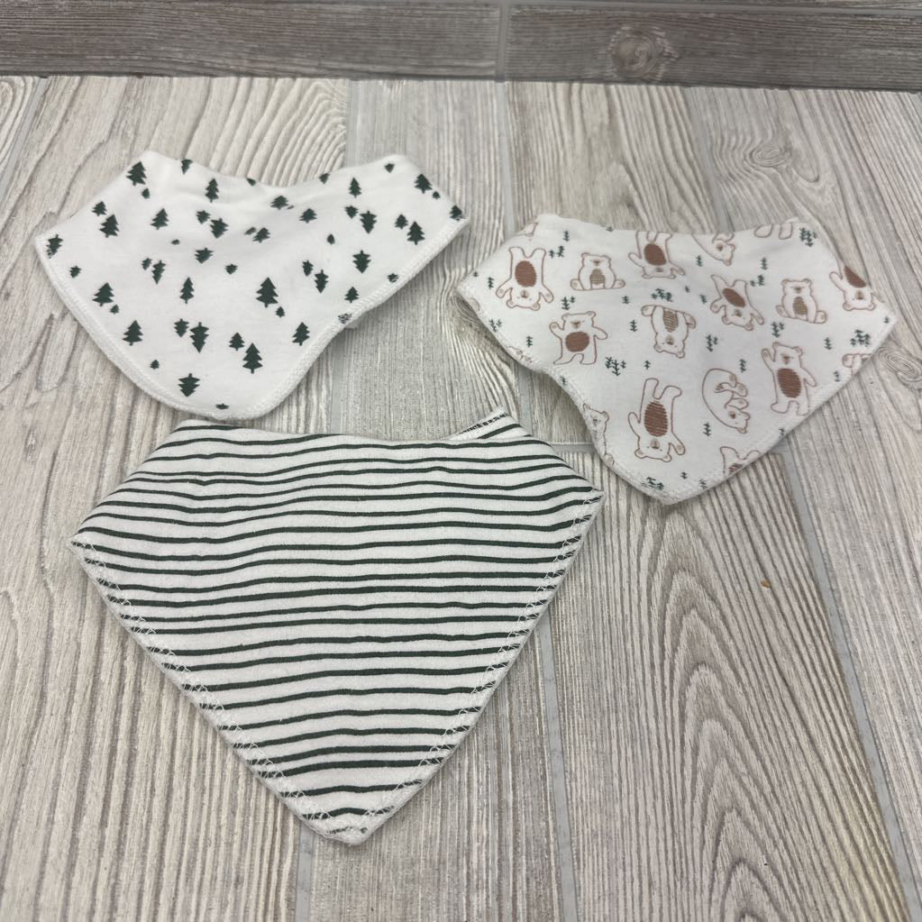 3 Pk Of Bibs Trees & Bears