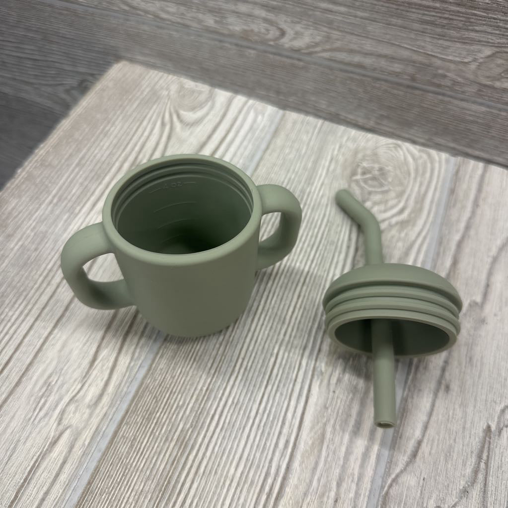 Non-Toxic Silicone Straw Cup with Handles