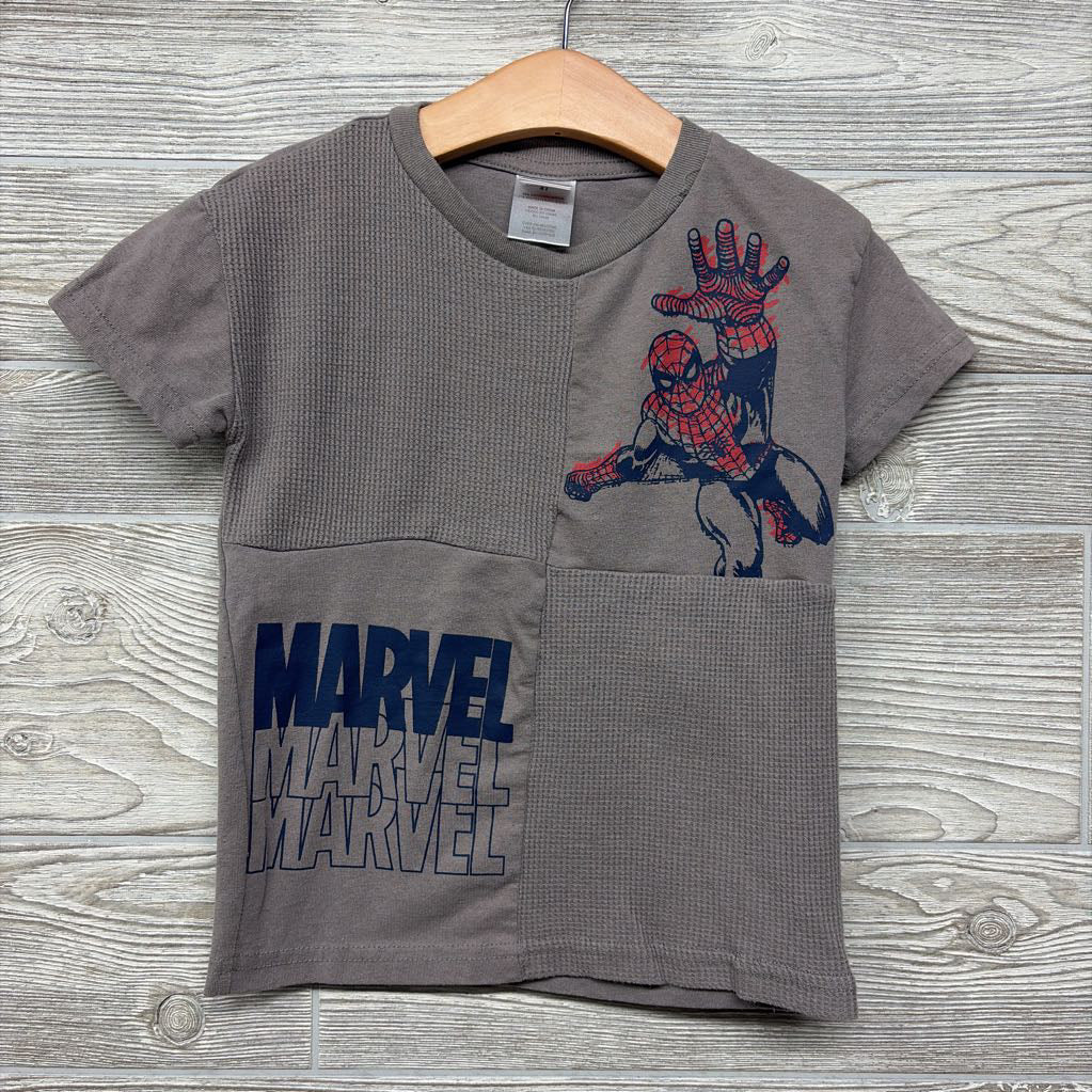 Shirt Waffle Knit Square Spider-man 4t