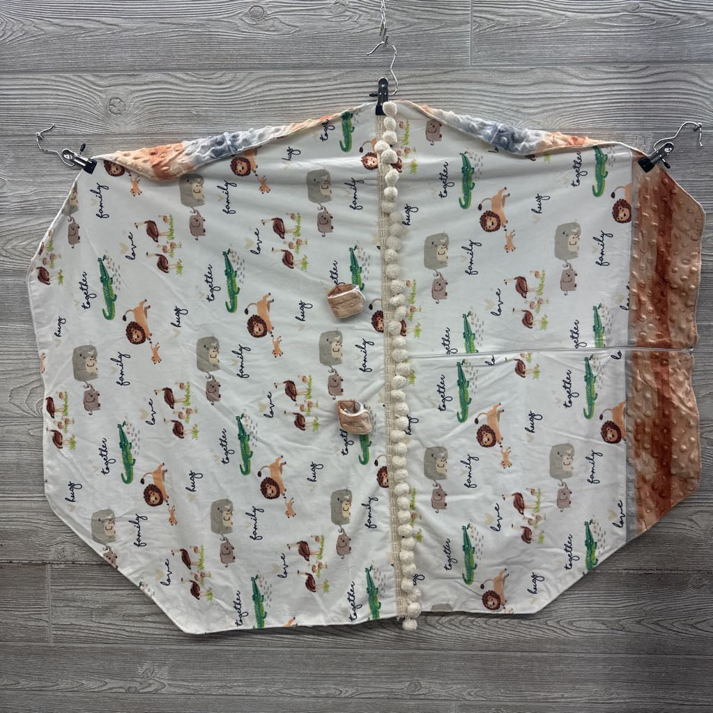 Minky Dot Car Seat Cover Animals