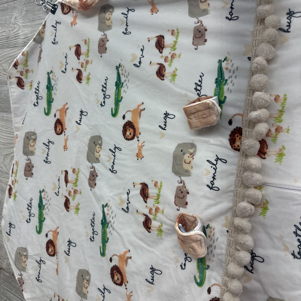 Minky Dot Car Seat Cover Animals