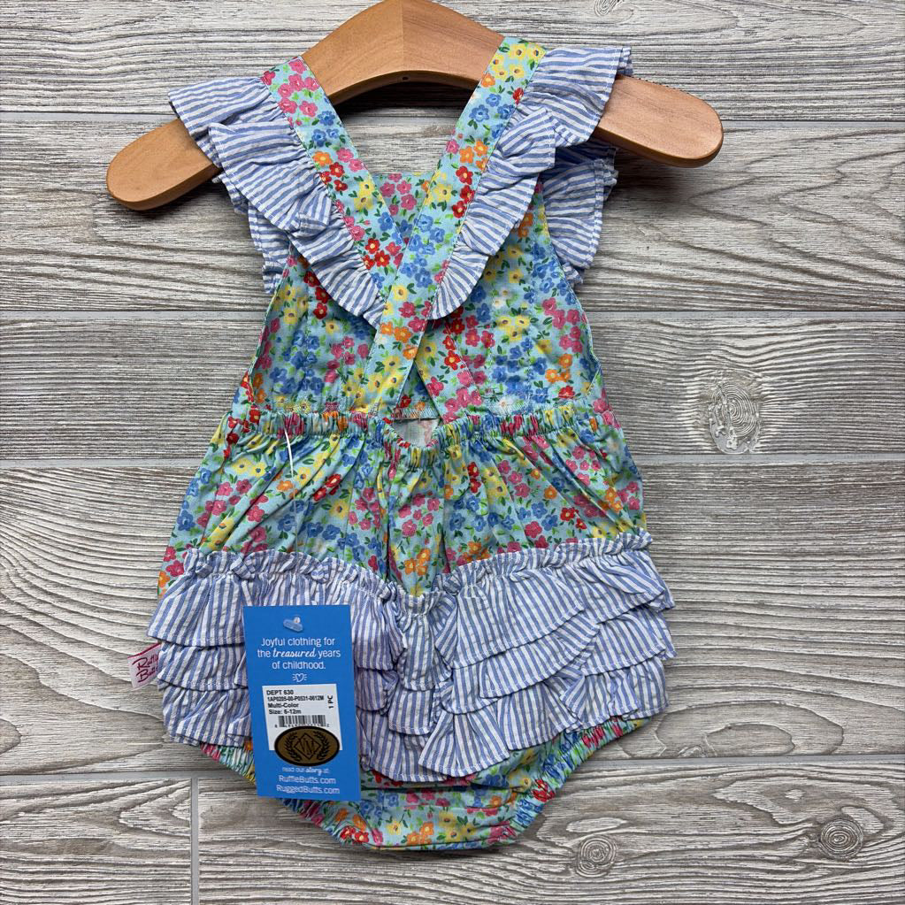 NEW Romper Ruffle Strap Flowers 6-12M