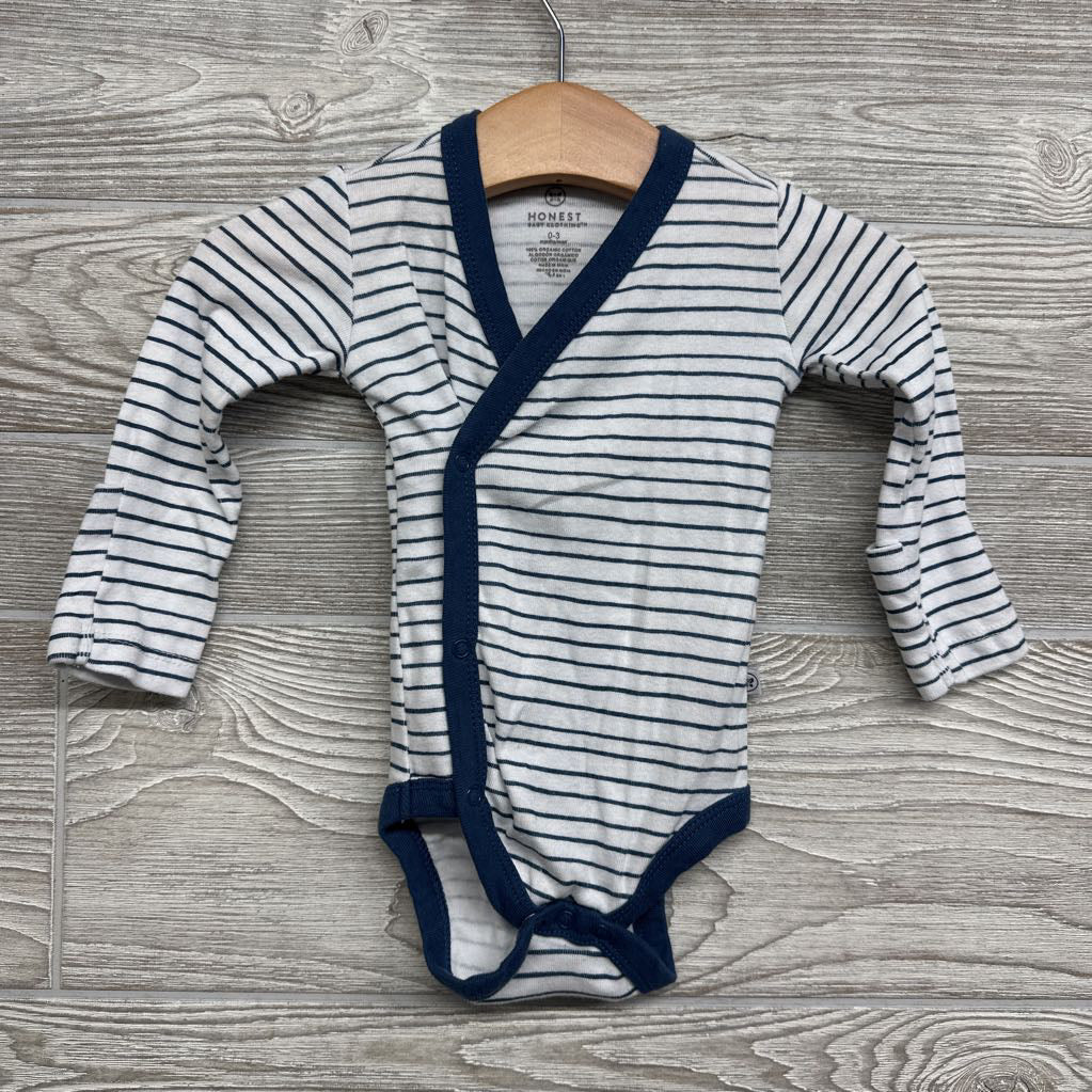 3 Pk Kimono Bodysuits Whales, Stripes 0-3M