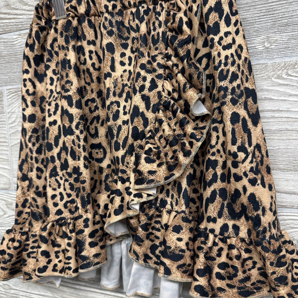 Animal Print Skirt Ruffles