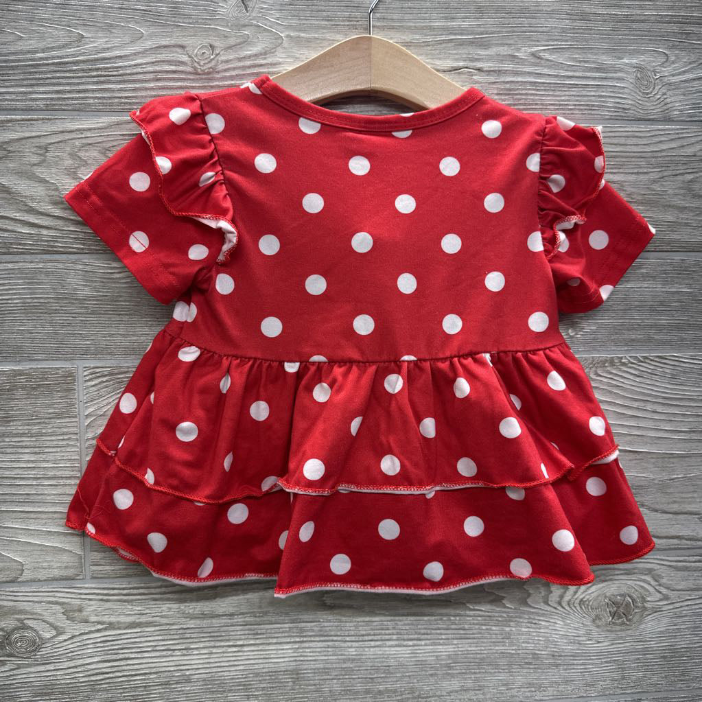 Peplum Shirt Polka Dot & Denim Shorts 18-24M