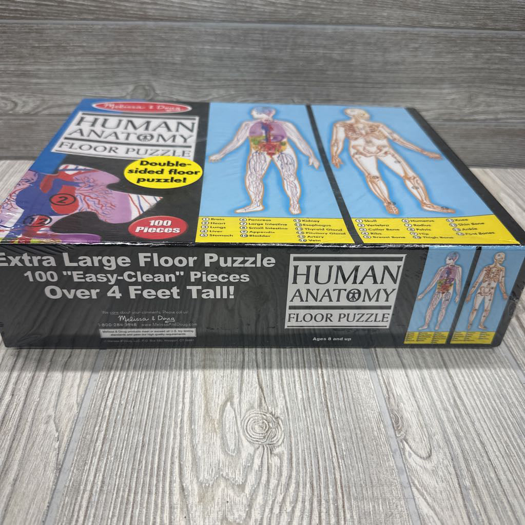 NEW Double Sided Floor Puzzle Human Anatomy