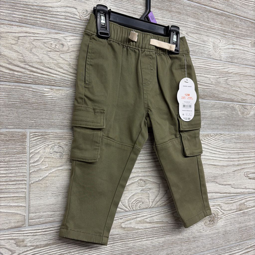 NEW Pull On Cargo Pants 12M