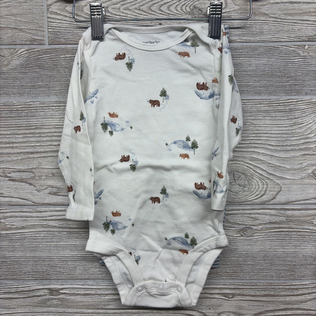 LS Bodysuit Bears Lakes & Pants Stripes 9M