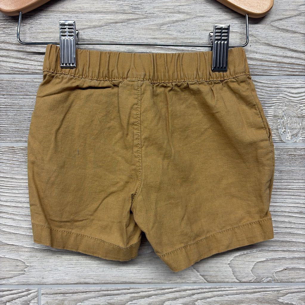 Linen Blend Pull On Shorts 6-9M
