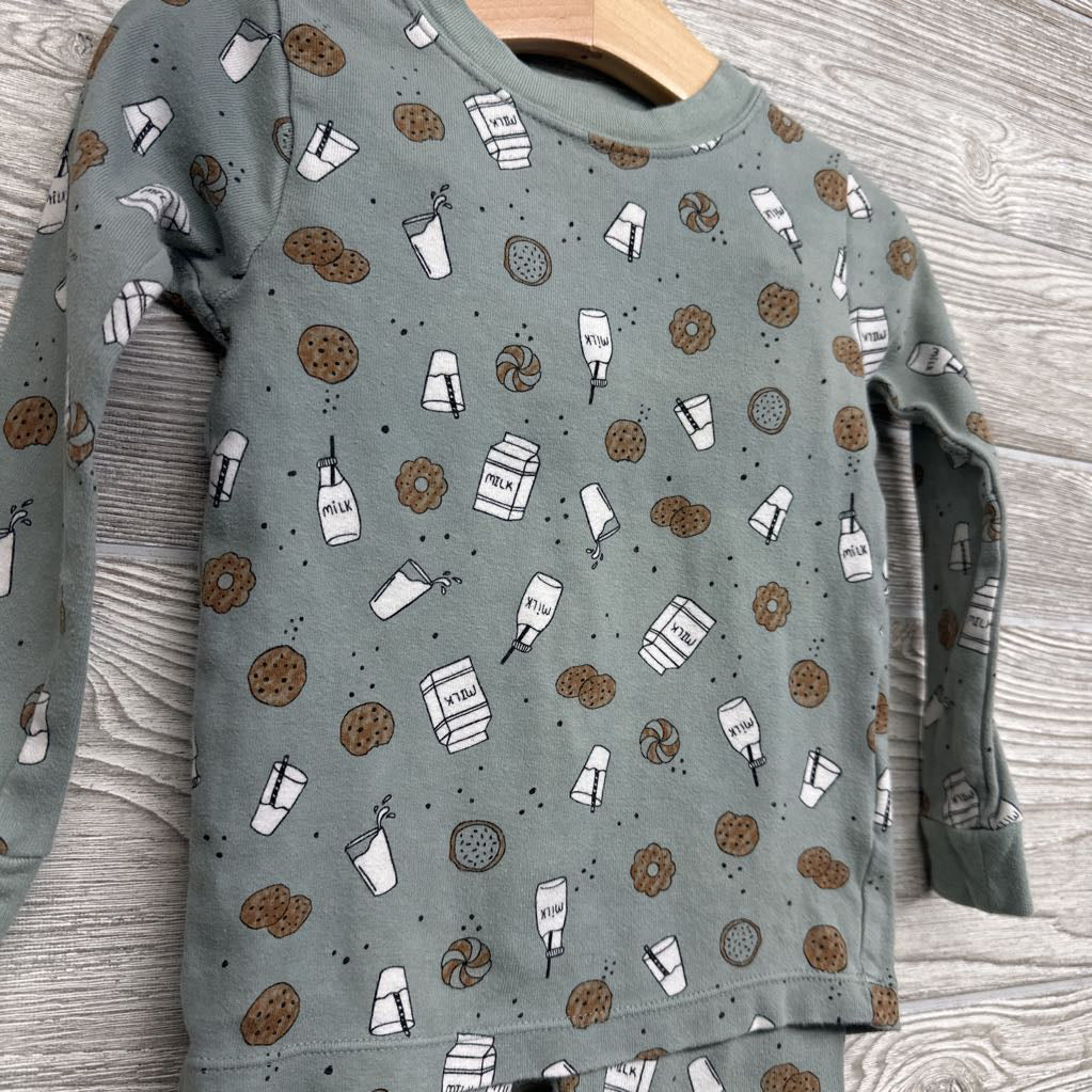2 Pc LS PJs Cookies Milk 4T