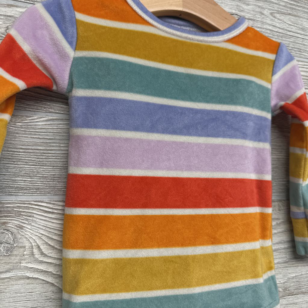 2 Pc LS Cozy PJs Stripes 12M