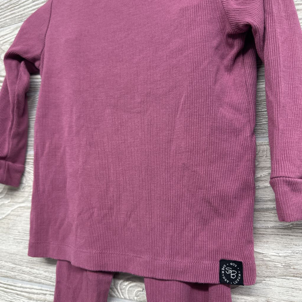 2 Pc LS Ribbed Bamboo PJs 18-24M
