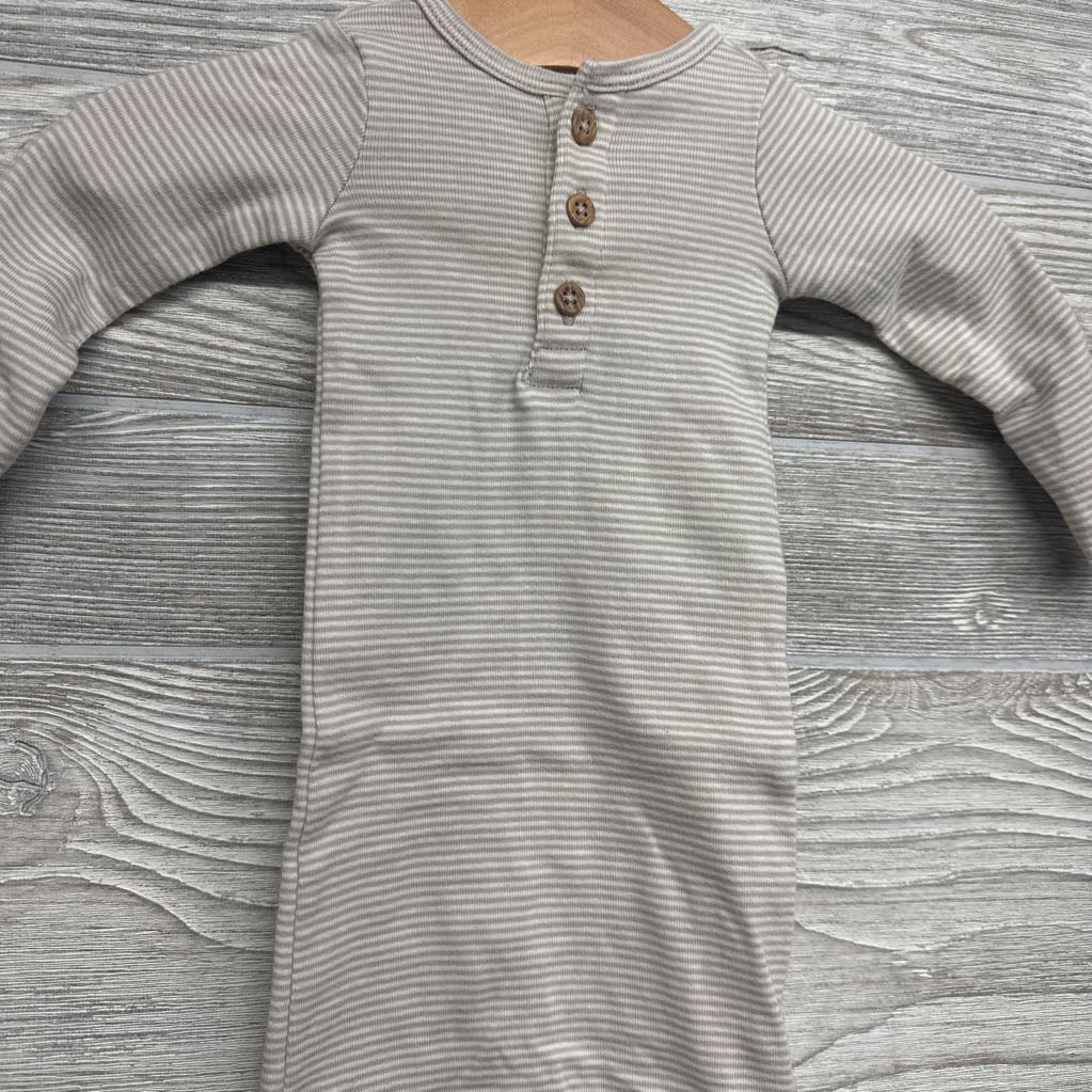 Henley Gown Stripes Preemie