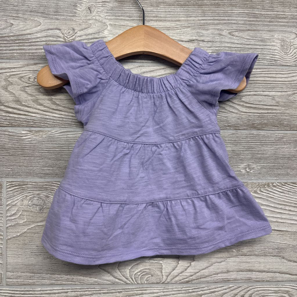 Tiered Off Shoulder Dress 0-3M