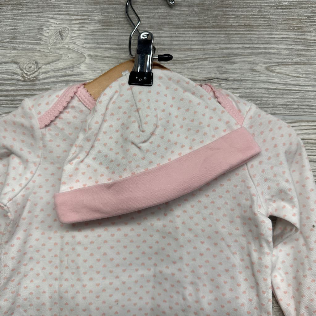 NEW Gown & Hat Polka Dots 0-3M