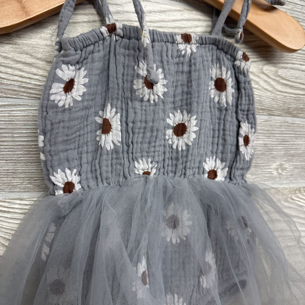 Muslin Tulle Dress Flowers 12-18M