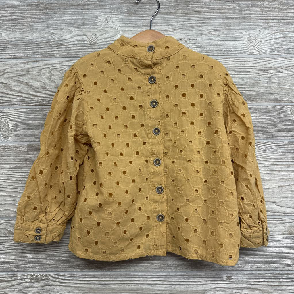 Mock Neck Blouse Eyelet 8-10