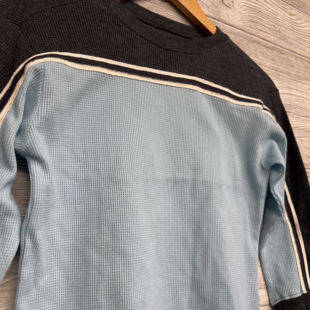 LS Waffle Knit Shirt Textured Stripe 6