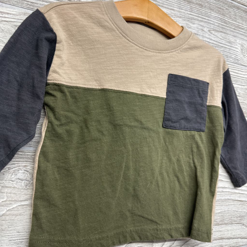 LS Shirt Color Block Chest Pocket 12M