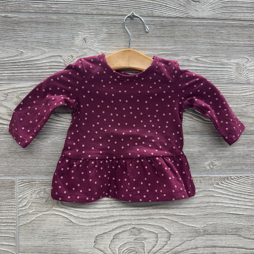 LS Peplum Shirt Dots NB