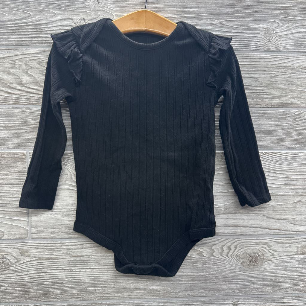 LS Ribbed Bodysuit Flutter Sleeves 24M