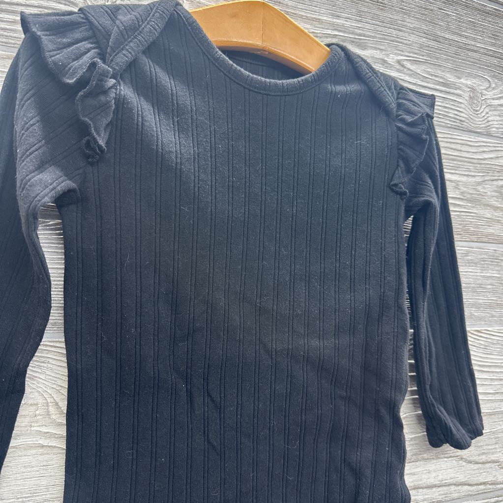 LS Ribbed Bodysuit Flutter Sleeves 24M