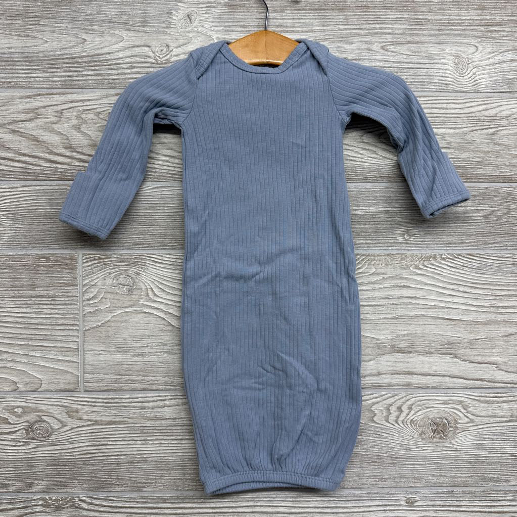 LS Ribbed PJ Gown NB